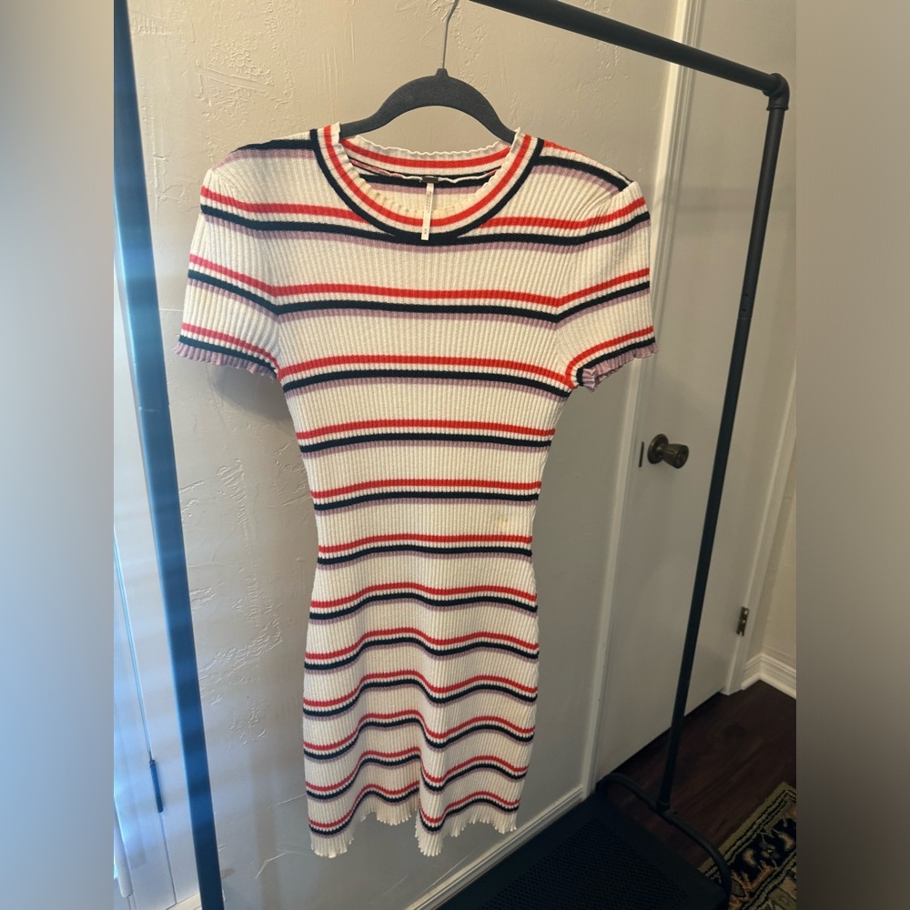 Free People Multicolor Striped Knit Dress